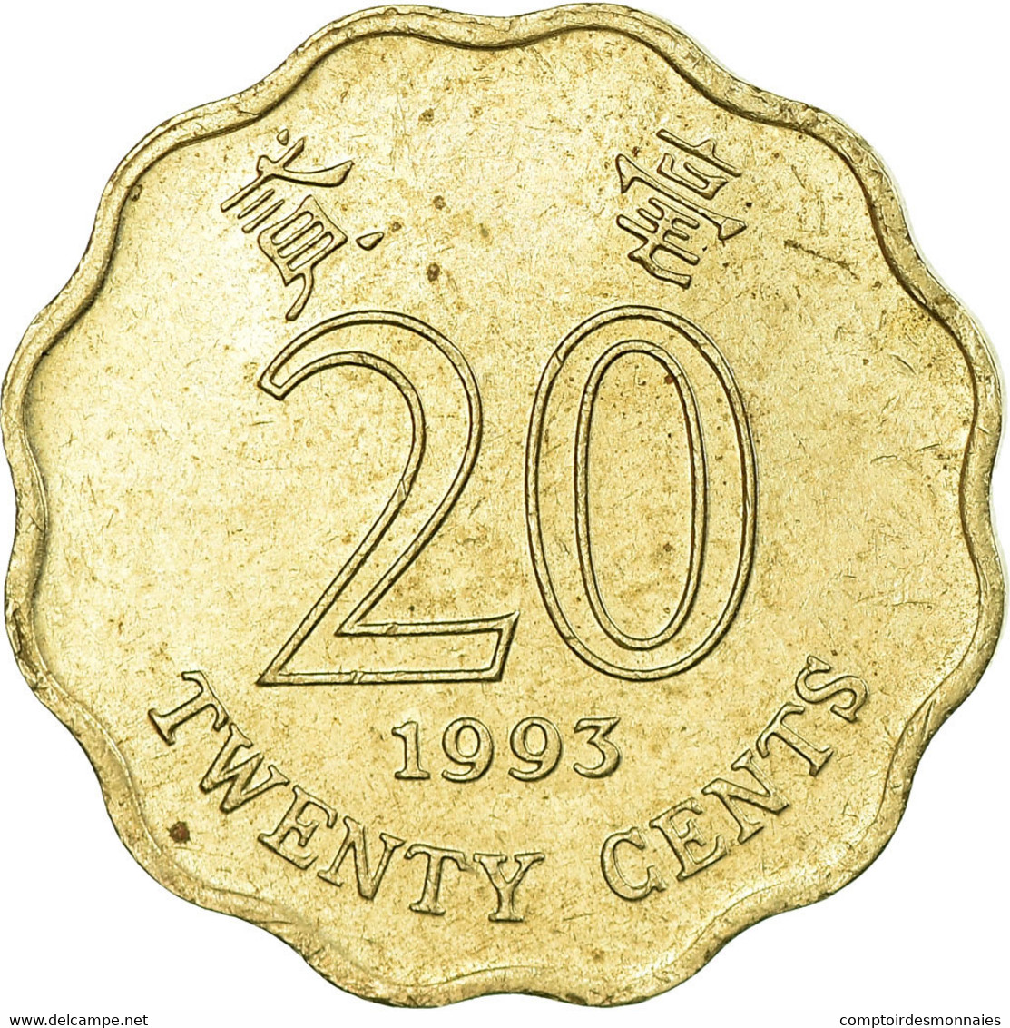 Monnaie, Hong Kong, Elizabeth II, 20 Cents, 1993, TTB, Nickel-brass, KM:67 - Hong Kong