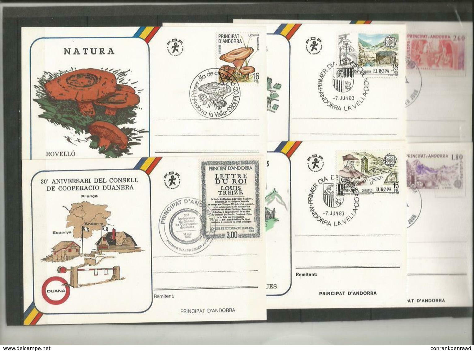 Andorra 1983 6 Fdc - Briefe U. Dokumente