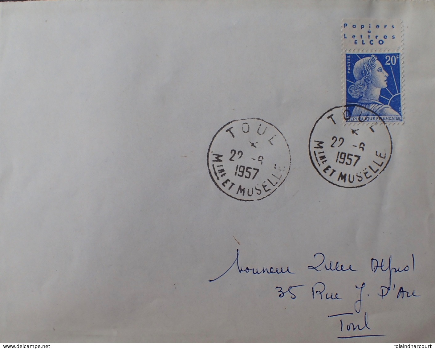 R1949/1555 - TYPE MARIANNE DE MULLER - N°1011B (II) BdF Avec Publicité (sur ✉️) - Other & Unclassified