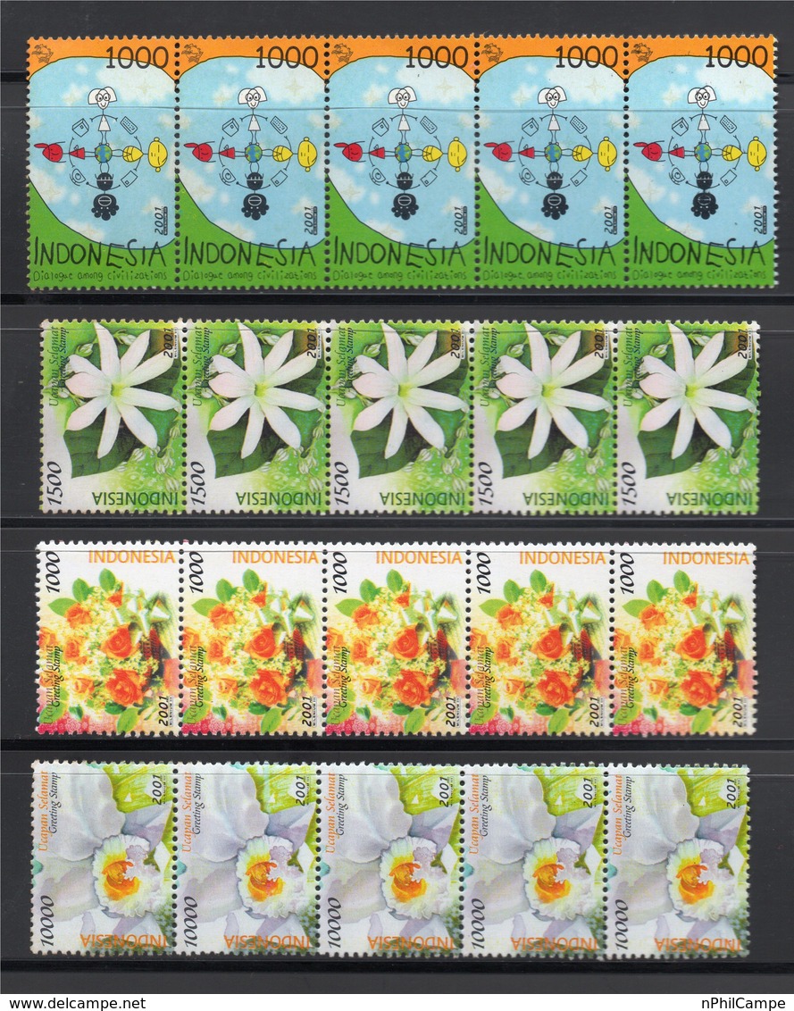 Lot Of 20 Indonesia Stamps  2001 MNH - Indonesia