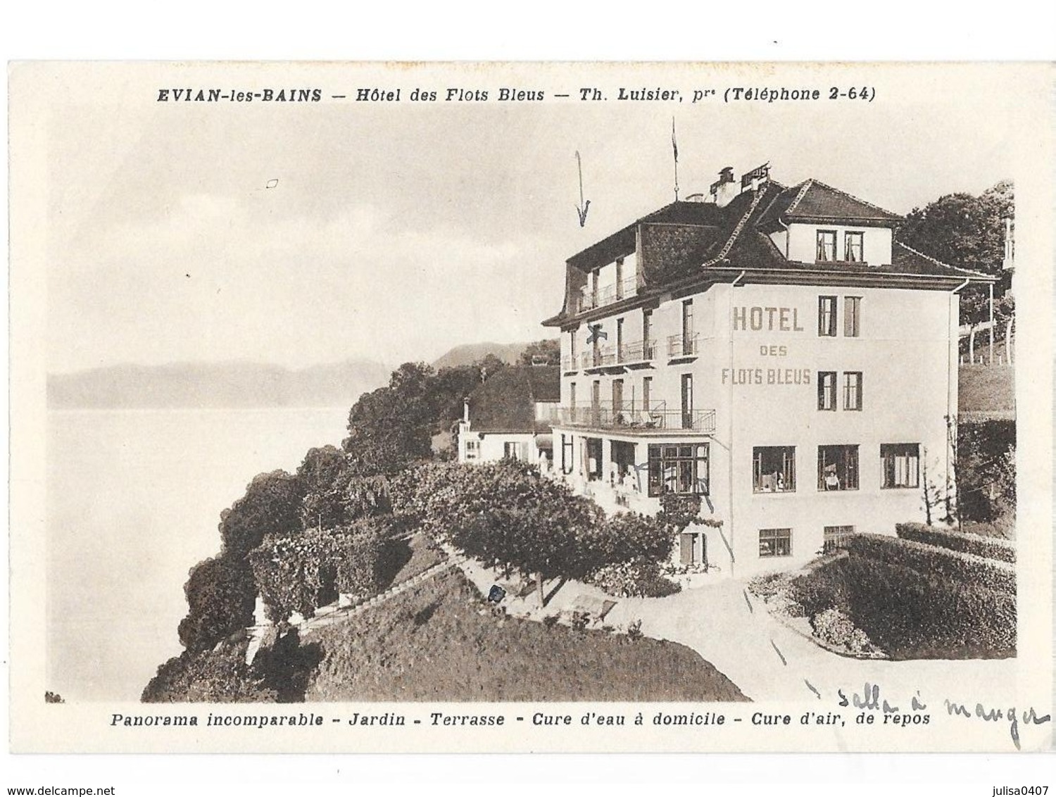 EVIAN LES BANS (74) Hotel Des Flots Bleus - Evian-les-Bains