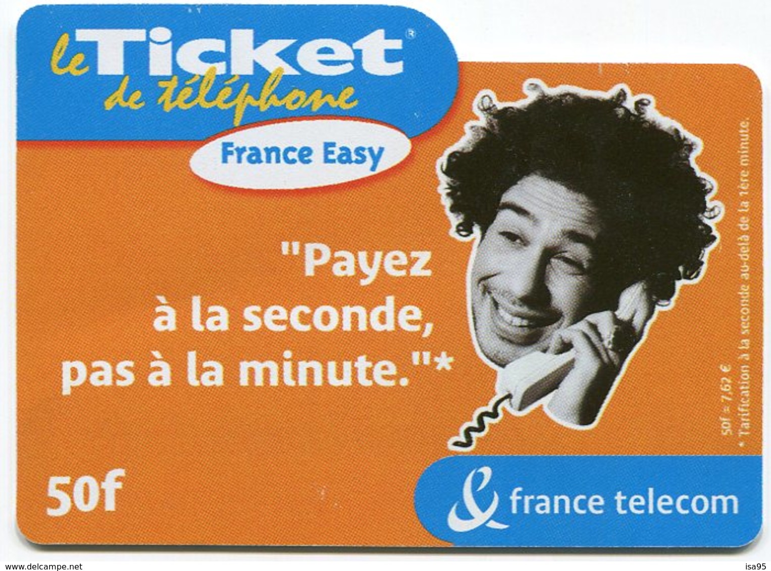 TELECARTE-LE TICKET DE TELEPHONE FRANCE EASY-2003-50F - Billetes FT