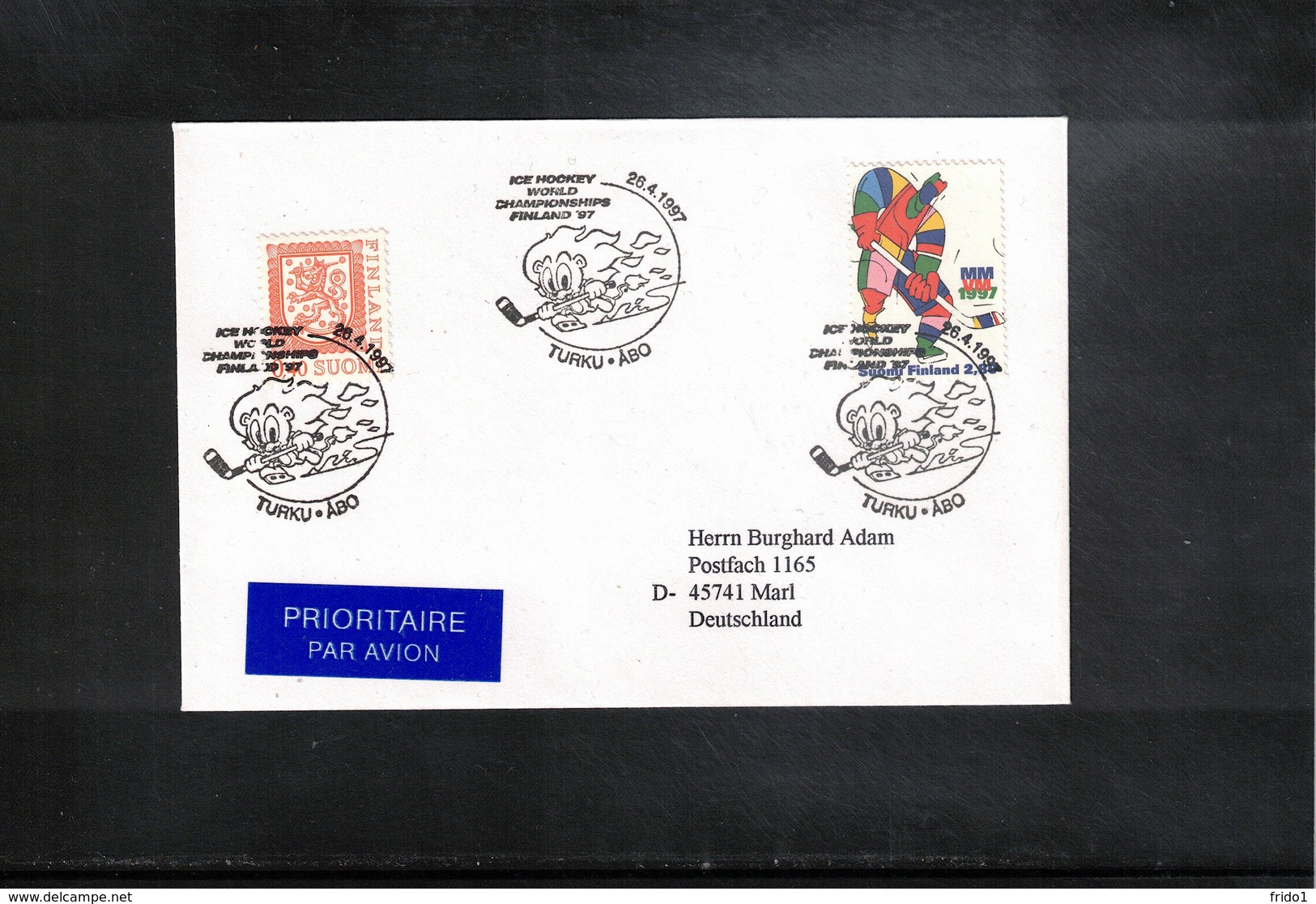 Finland  1997 Ice Hockey World Championship Interesting Cover - Hockey (Ice)