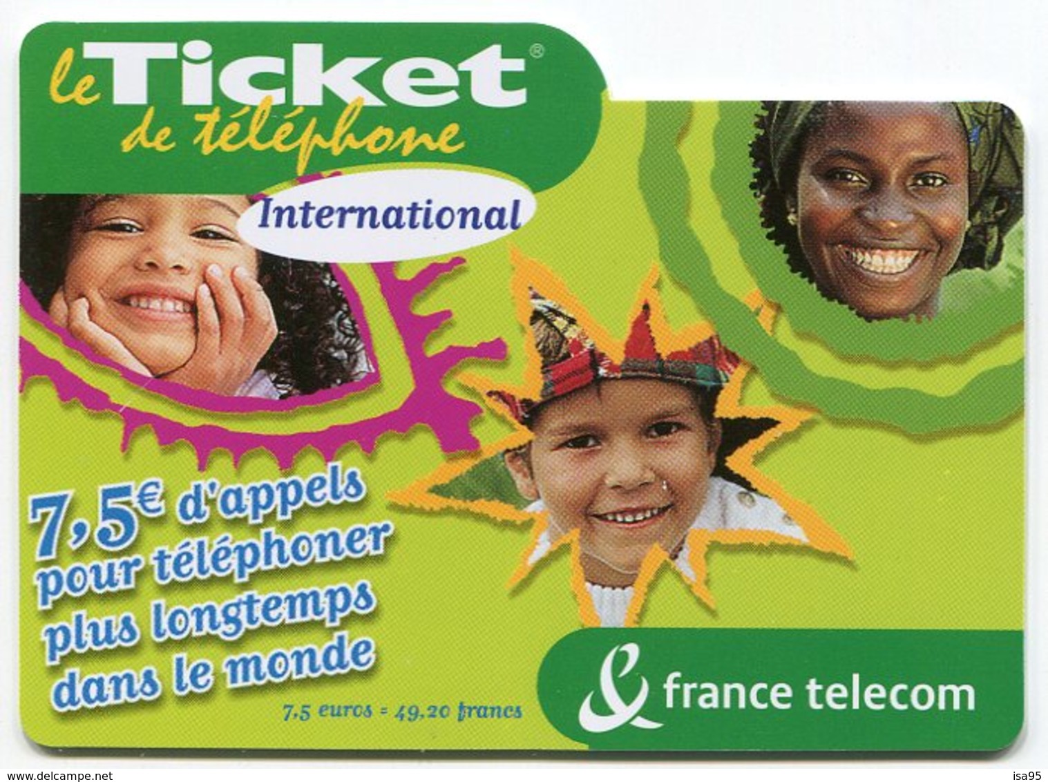 TELECARTE-LE TICKET DE TELEPHONE INTERNATIONAL-2004-7.5€ - Tickets FT