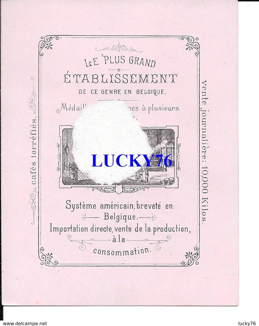 Chromo Van Leckwyck & C° Cafes Torrefié Anvers  (trace De Papier Collé Au Verso Voir Scanne ( 14 X11 Cm) - Tea & Coffee Manufacturers