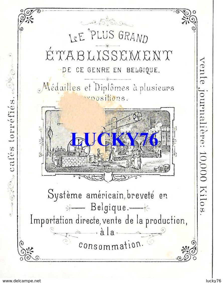 Chromo Van Leckwyck & C° Cafes Torrefié Anvers  (trace De Papier Collé Au Verso Voir Scanne) - Tea & Coffee Manufacturers