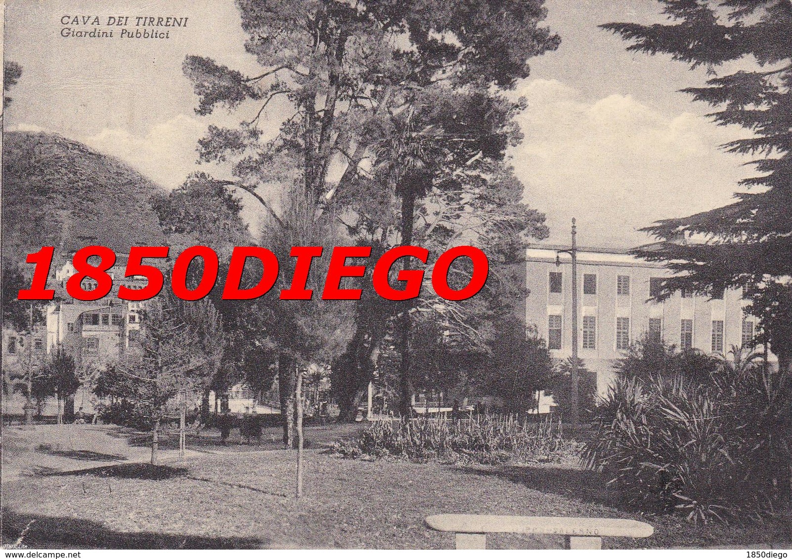 CAVA DEI TIRRENI - GIARDINI PUBBLICI  F/GRANDE VIAGGIATA 1956 ANIMAZIONE  ED. F.LLI LEOPOLDO - Cava De' Tirreni