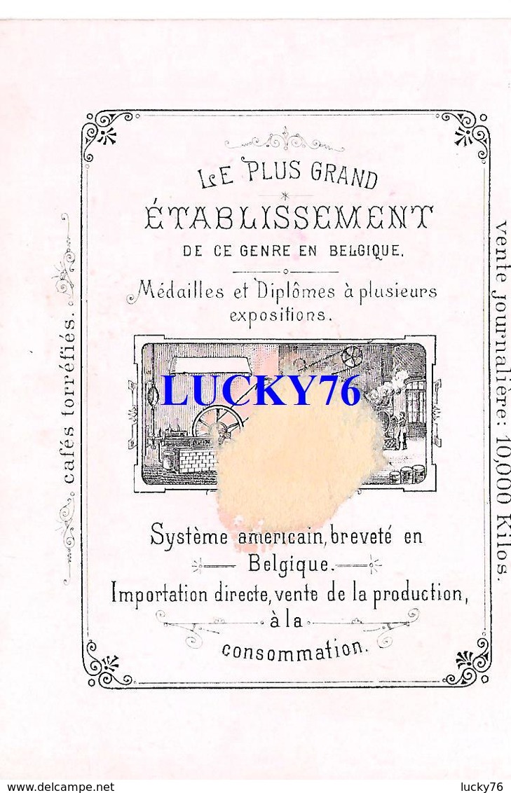 Chromo Van Leckwyck & C° Cafes Torrefié Anvers  (trace De Papier Collé Au Verso Voir Scanne) - Tea & Coffee Manufacturers