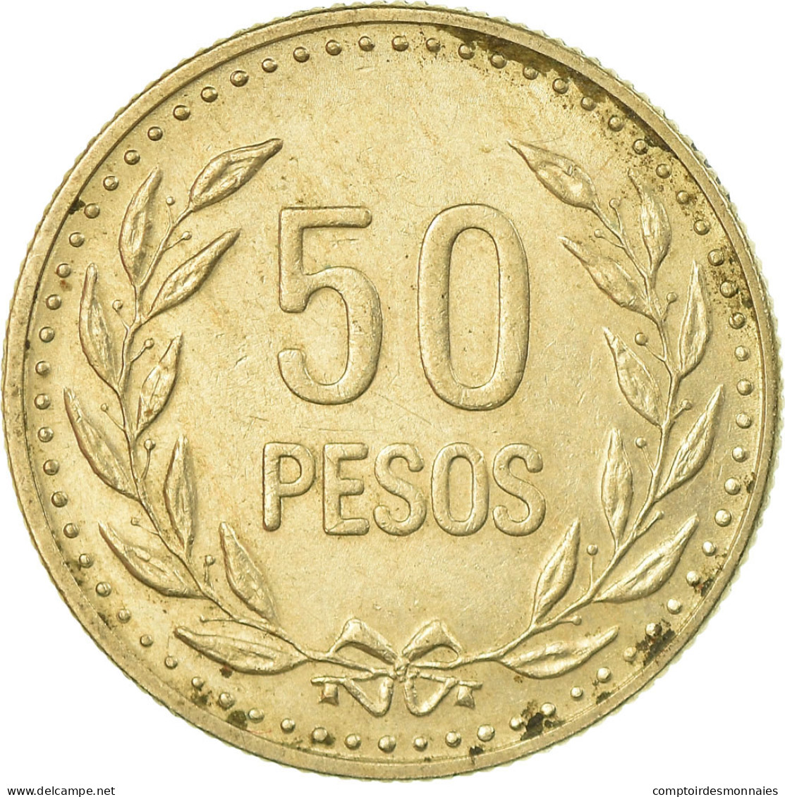 Monnaie, Colombie, 50 Pesos, 1990, TTB, Copper-Nickel-Zinc, KM:283.1 - Colombie