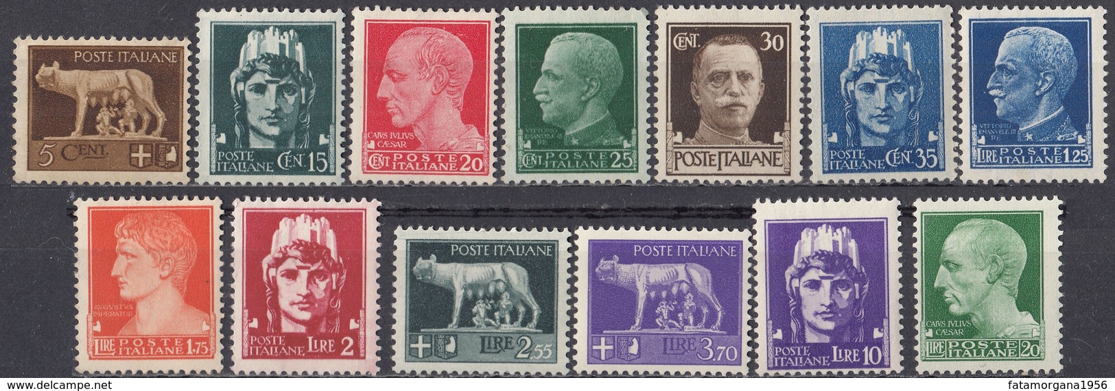 ITALIA - 1929/1930 - Lotto Composto Da 13 Valori Nuovi MNH: Yvert 224, 227/231, 234/238 E 240/241. - Ungebraucht