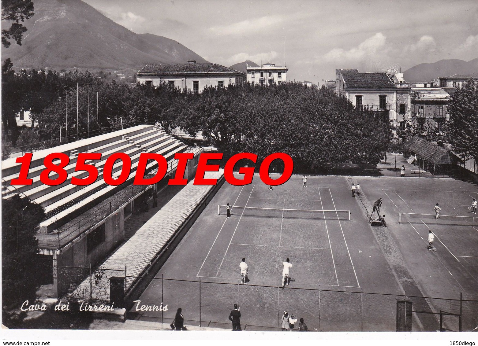 CAVA DEI TIRRENI - TENNIS  F/GRANDE VIAGGIATA 1953 GIOCATORI IN CAMPO - Cava De' Tirreni