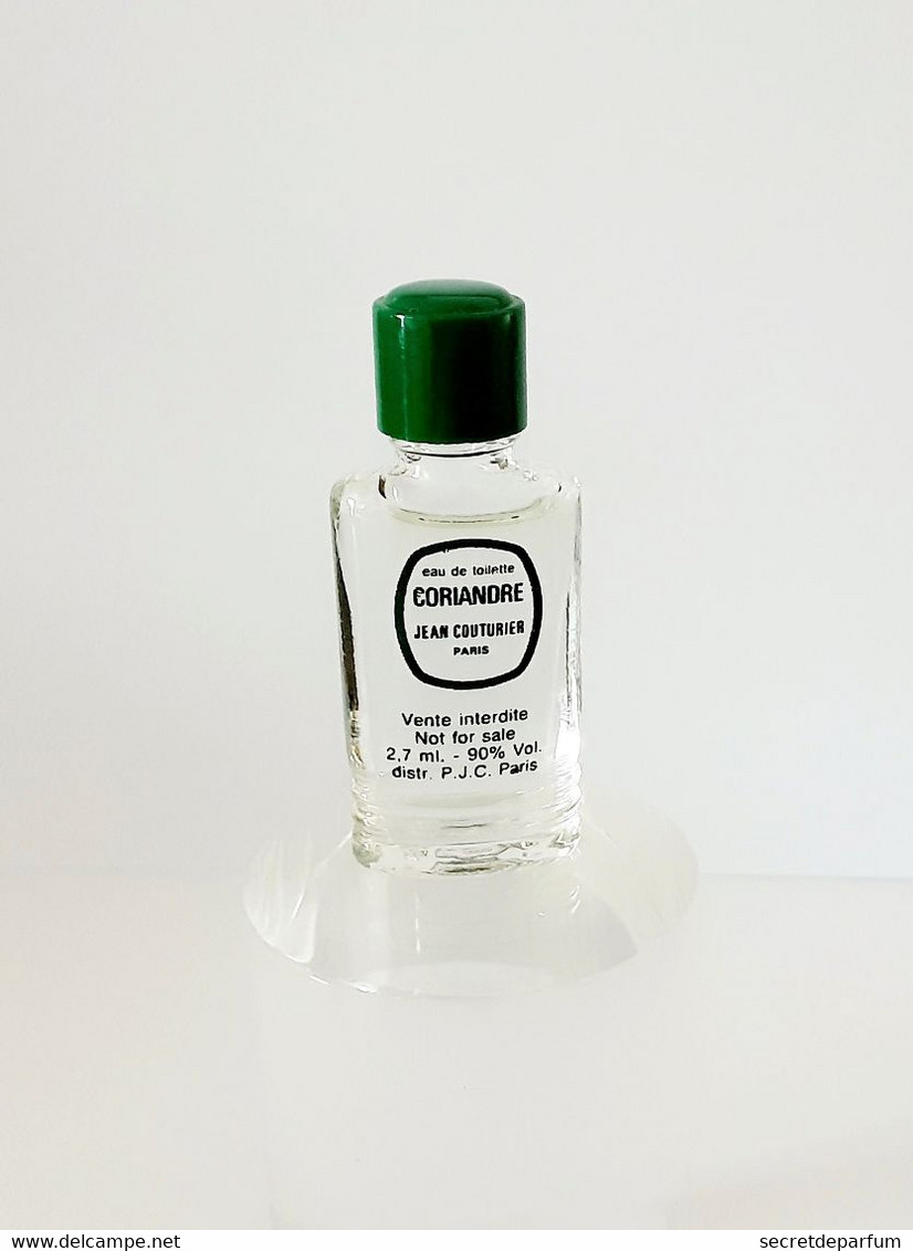 Miniatures De Parfum  CORIANDRE De JEAN COUTURIER    EDT 2.7  Ml - Miniatures Femmes (sans Boite)