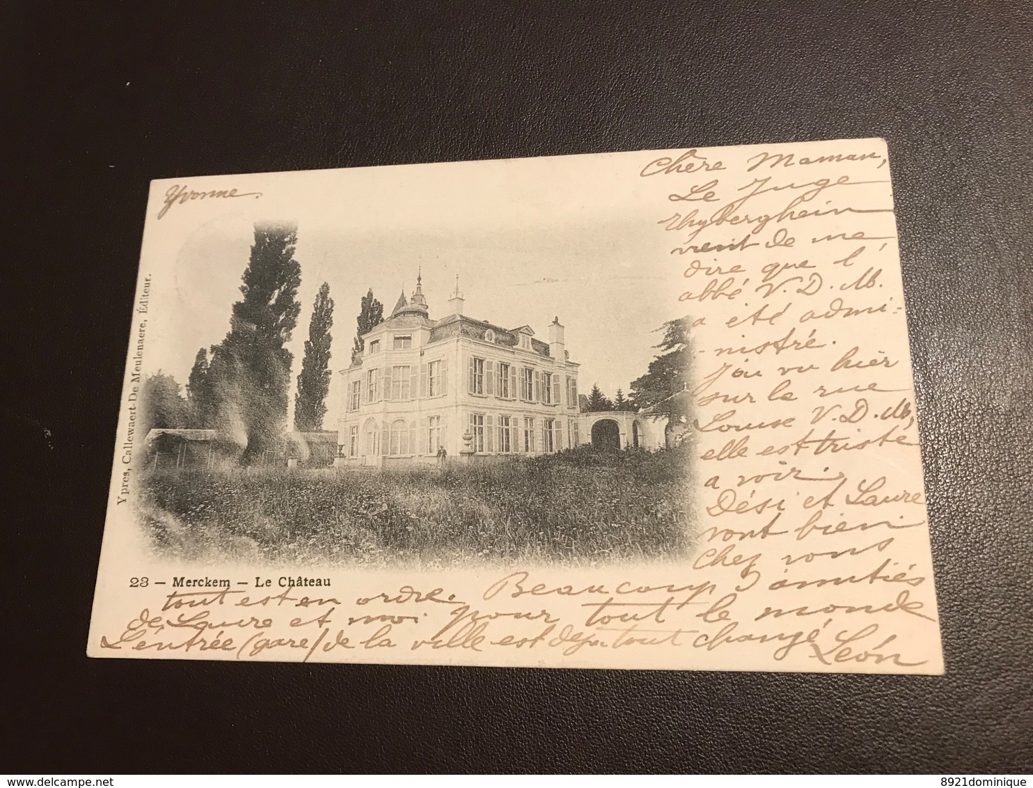 Merckem - Merkem (Houthulst) - Le Château - Ed. Callewaert-de Meulenaere  - Gelopen 1901 - Houthulst