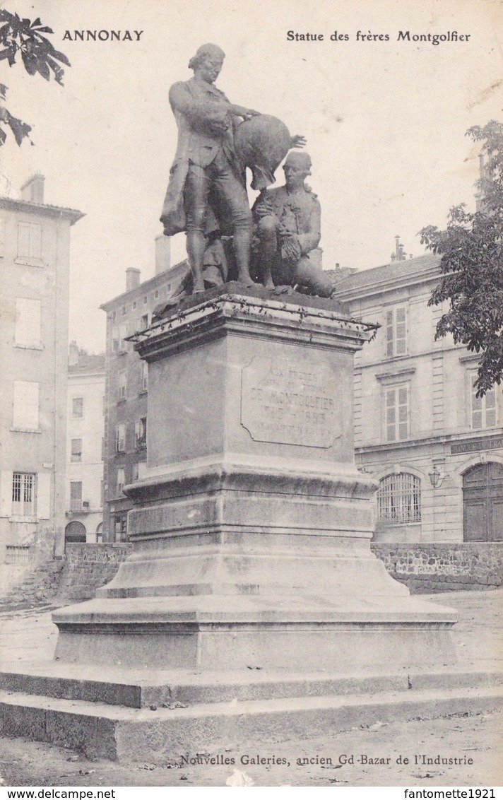 ANNONAY STATUE DES FRERES MONTGOLFIER (dil432) - Annonay