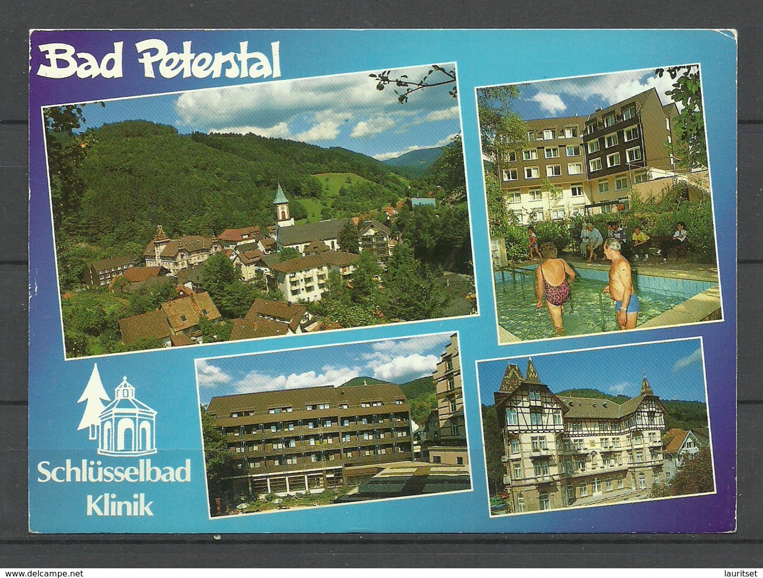 Deutschland BAD PETERSTAL Schwarzwald (gesendet 1992, Mit Briefmarke) Schlüsselbad Klinik - Bad Peterstal-Griesbach