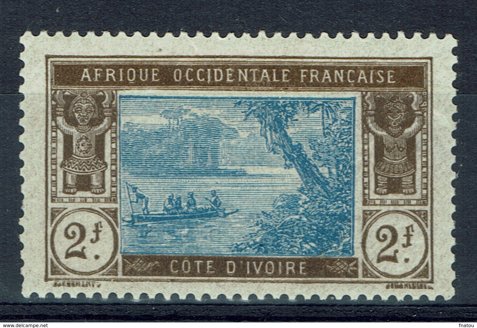Ivory Coast, 2f., Ebrié Lagoon, 1913, MH VF - Ungebraucht
