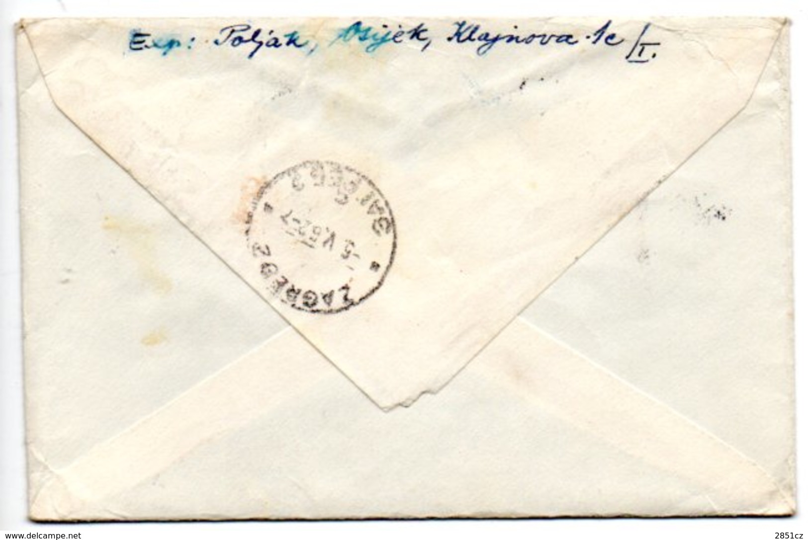 Letter - Postmark Osijek, 4.5.1962. / Zagreb, 5.5.1962., Yugoslavia, Registrated Letter - Sonstige & Ohne Zuordnung