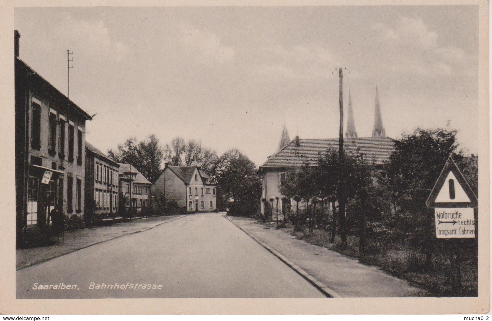 57 - SARRALBE - CARTE GERMANISEE - RUE DE LA GARE - Sarralbe