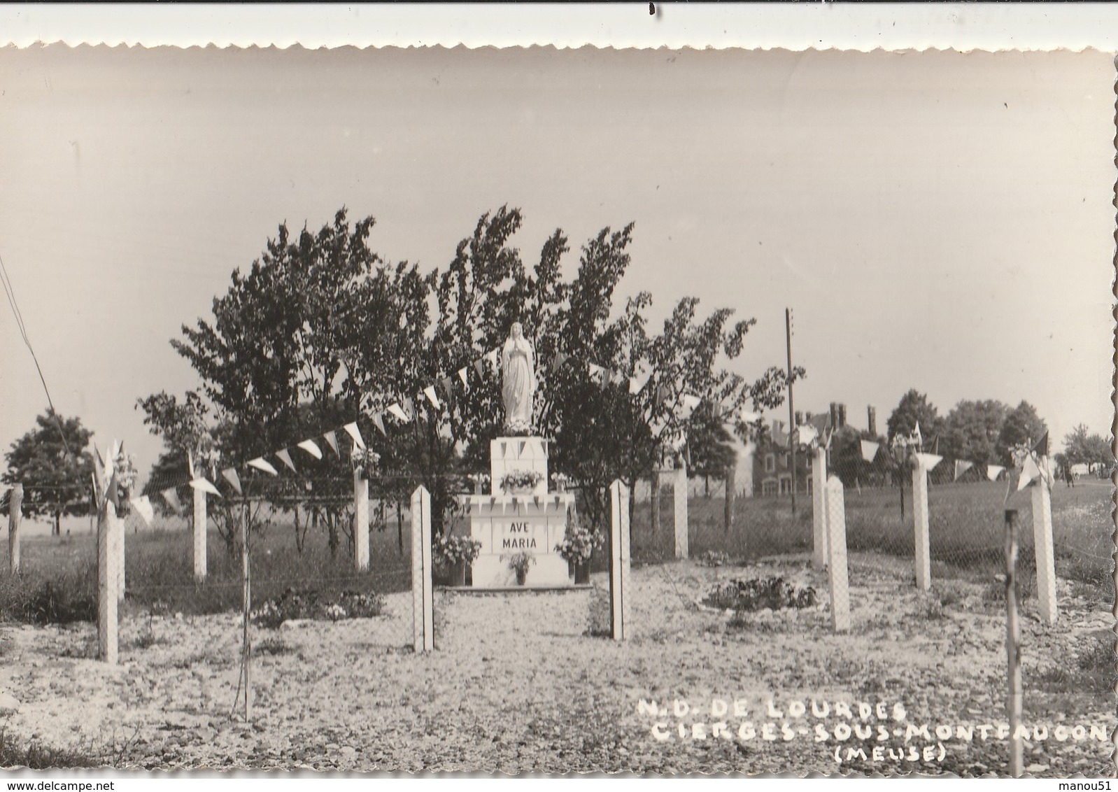 CIERGES Sous MONTFAUCON - CPSM : N.D. De Lourdes - Autres & Non Classés