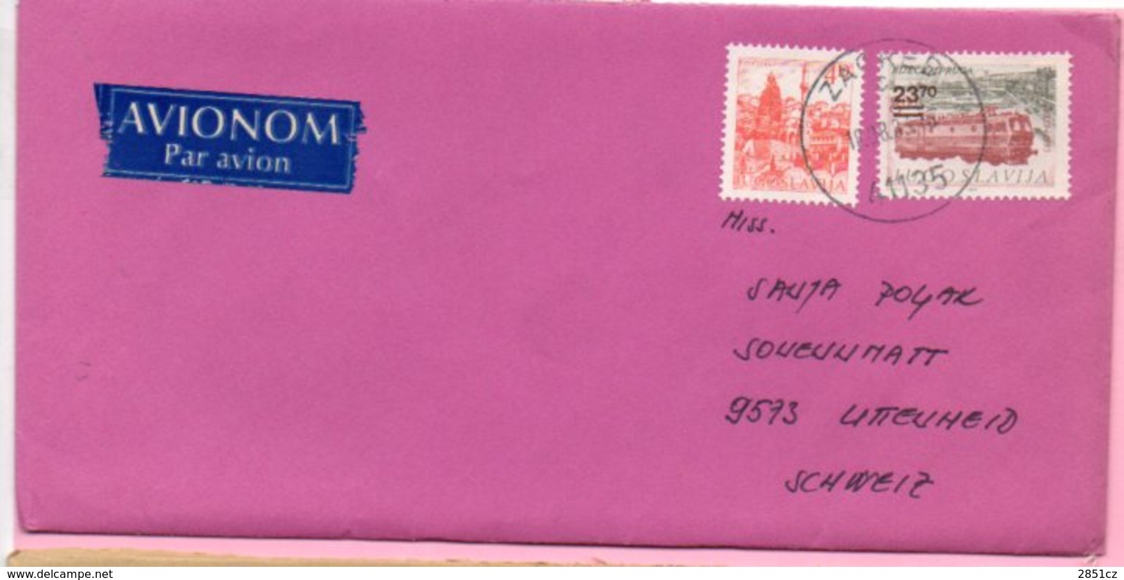 Letter - Postmark Zagreb, 18.8.1983., Yugoslavia, Air Mail / Par Avion - Other & Unclassified