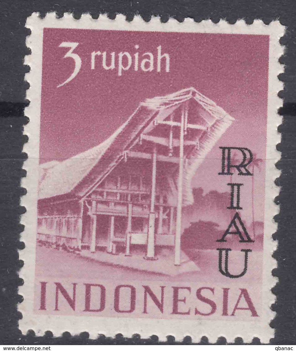 Indonesia 1954 RIAU Islands Overprint Mi#19 Mint Hinged - Indonesië