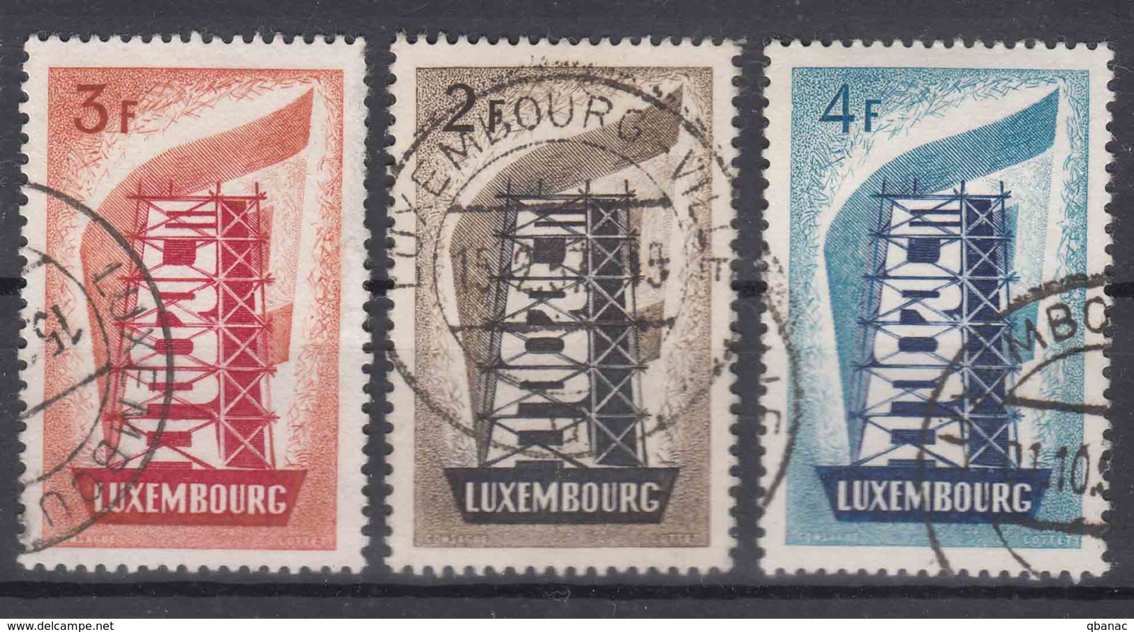 Luxembourg 1956 Europa CEPT Mi#555-557 Used - Oblitérés