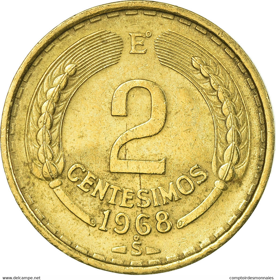 Monnaie, Chile, 2 Centesimos, 1968, Santiago, TTB+, Aluminum-Bronze, KM:193 - Chili