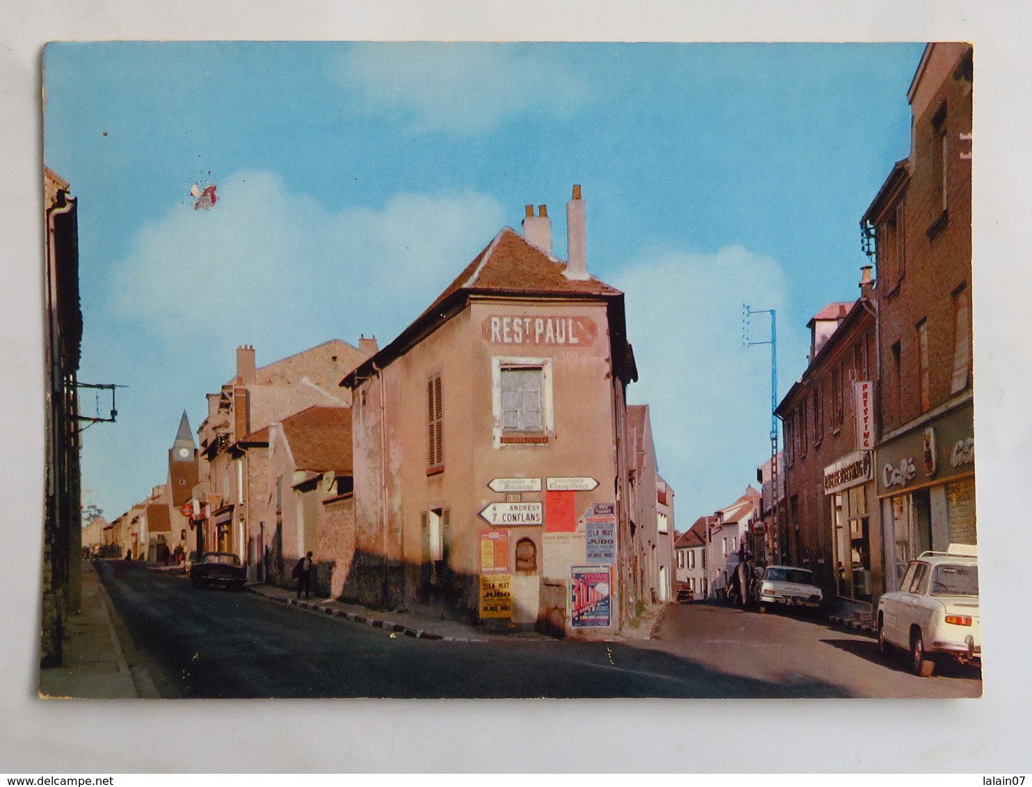 Carte Postale : 78 CARRIERES SOUS POISSY : Le Centre De Carrières, "Restaurant PAUL", Animé - Carrieres Sous Poissy