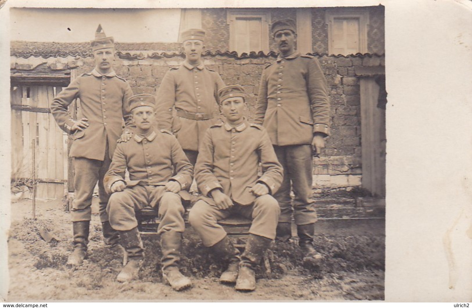 AK Foto Gruppe Deutsche Soldaten - 1. WK (45981) - Weltkrieg 1914-18