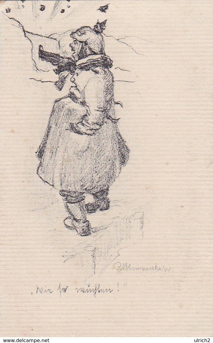 AK Deutscher Soldat Im Schützengraben Unter Beschuß - Zeichnung - Humor - Patriotika - 1916 (45985) - Weltkrieg 1914-18