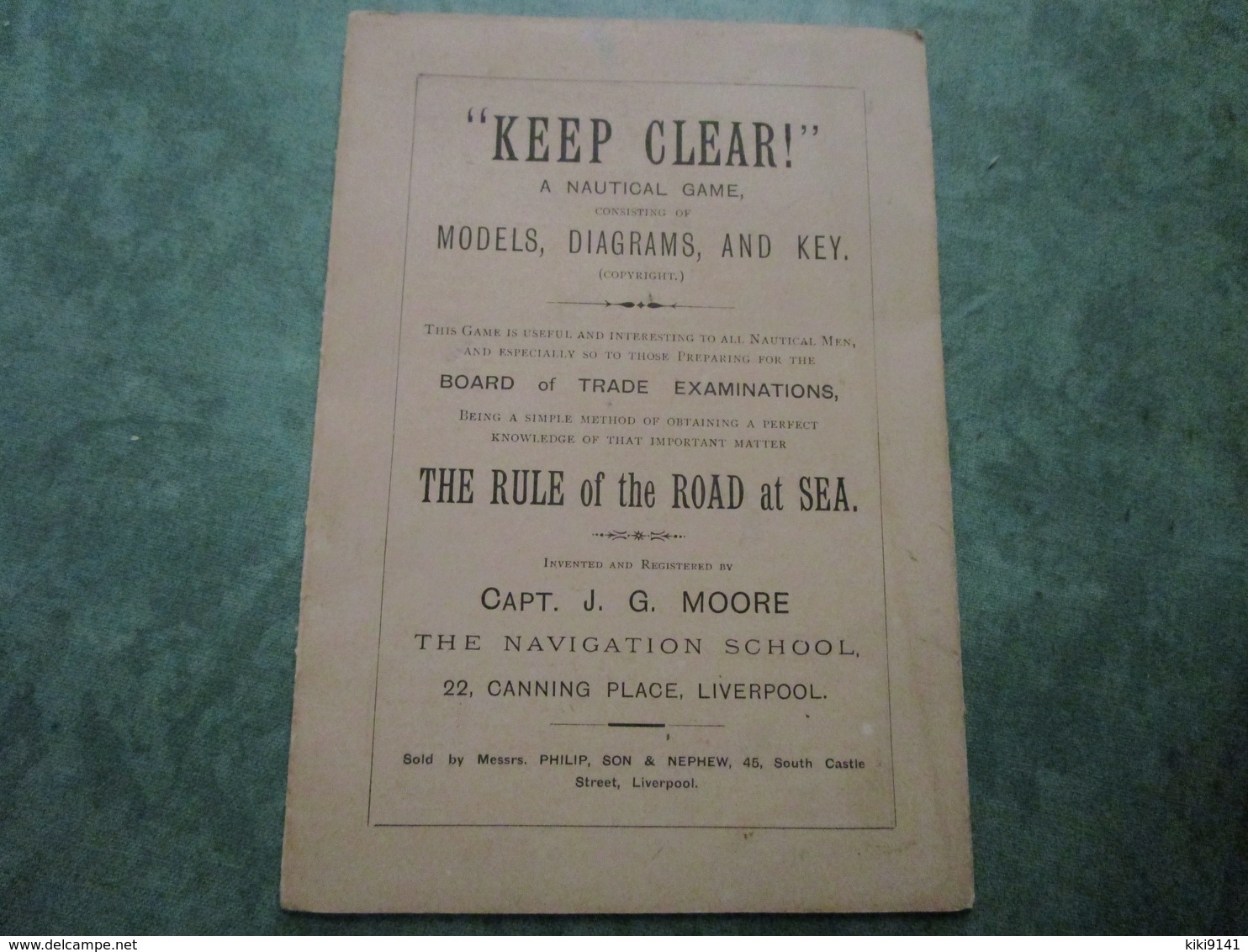 "KEEP CLEAR!" A Nautical Game, Consisting Of Models, Diagrams, And Key (dépliant 3 Volets) - 1900-1949