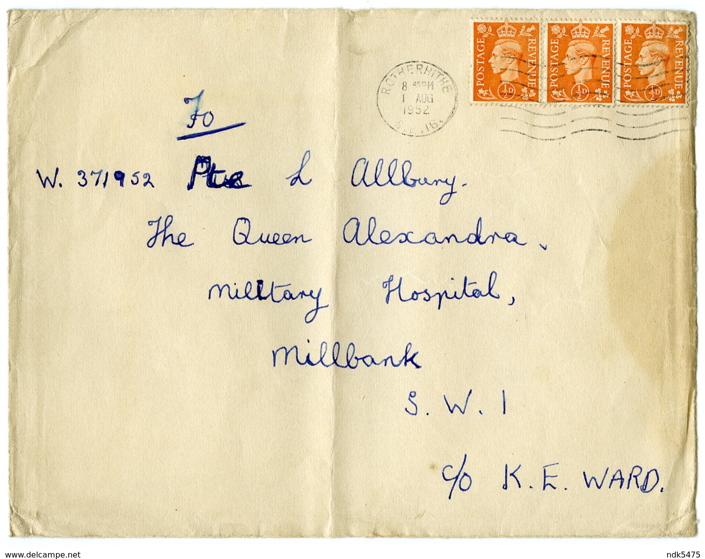 Rotherhithe Postmark,1966 - Queen Alexandra Military Hospital, Millbank (Allbury) - Covers & Documents