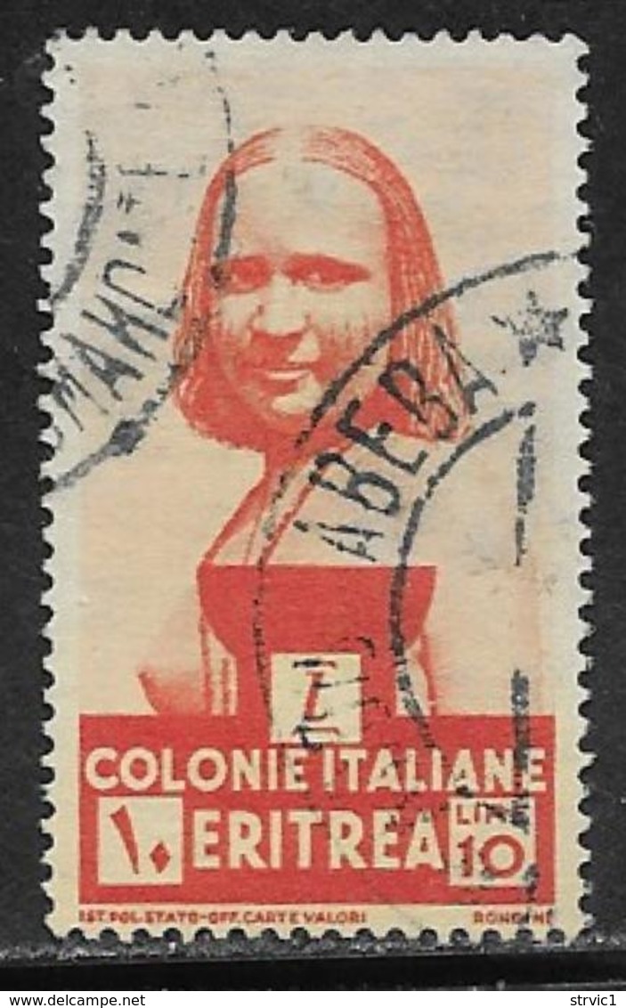 Eritrea Scott # 167 Used Woman, 1934, CV$24.00 - Eritrea