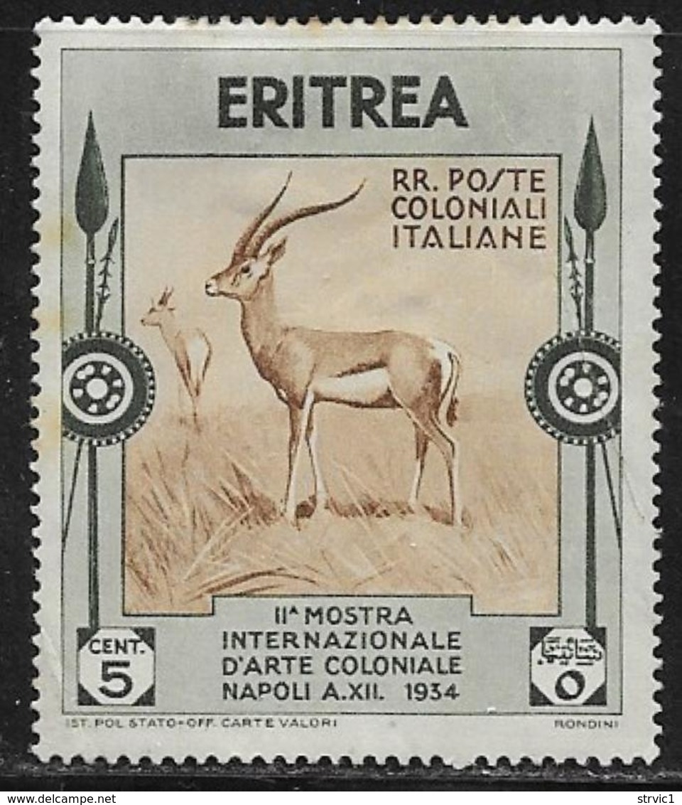 Eritrea Scott # 175 MNH Gazelles, 1934, Small Thin - Eritrea