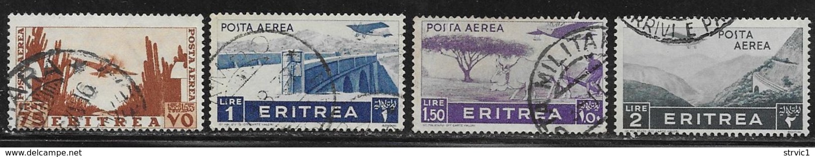 Eritrea Scott # C10-13 Used Various Designs, 1938 - Eritrea