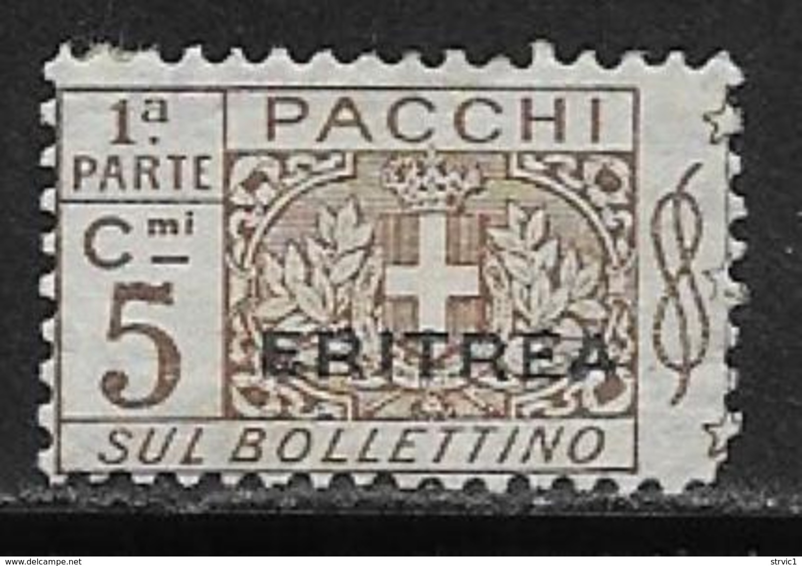 Eritrea Scott # Q9 Parts 1 Mint Hinged Italy Parcel Post Stamp Overprinted, 1917 - Eritrea