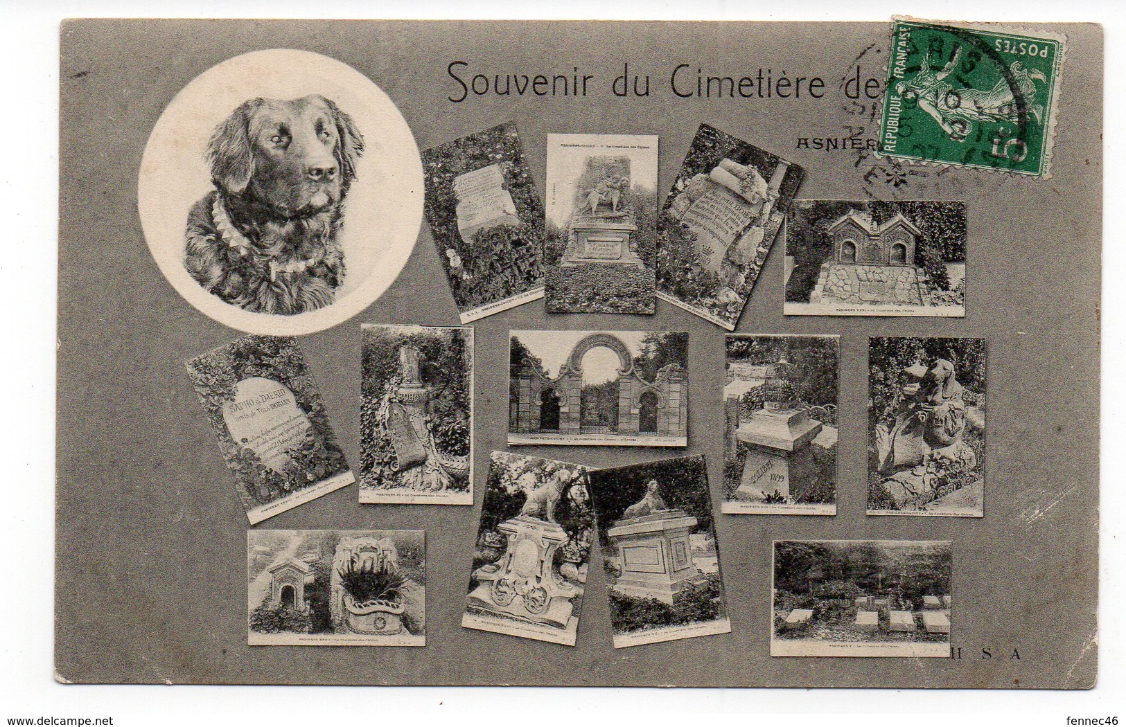 92 - ASNIÈRES - Souvenir Du Cimetière De Chiens - Multi-Vues - 1907 (K60) - Asnieres Sur Seine