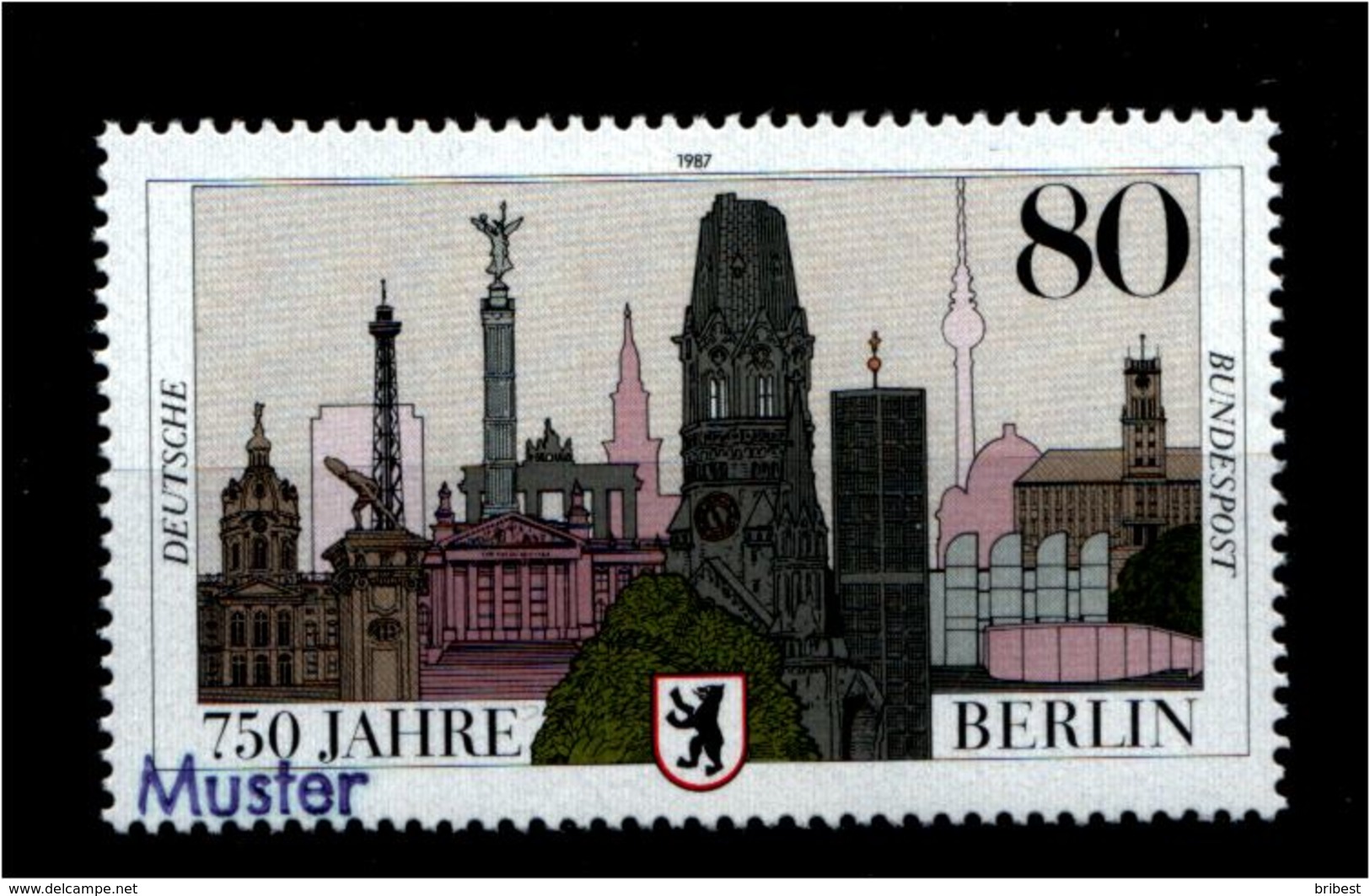 BUND 1987 Nr 1306 ** Mit MUSTER Handstempel (94967) - Sonstige & Ohne Zuordnung