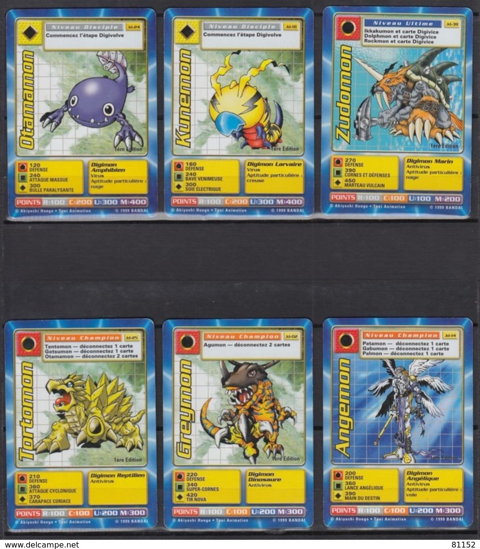 DIGIMON      Lot De 6  Cartes      Voir Scan - Autres & Non Classés