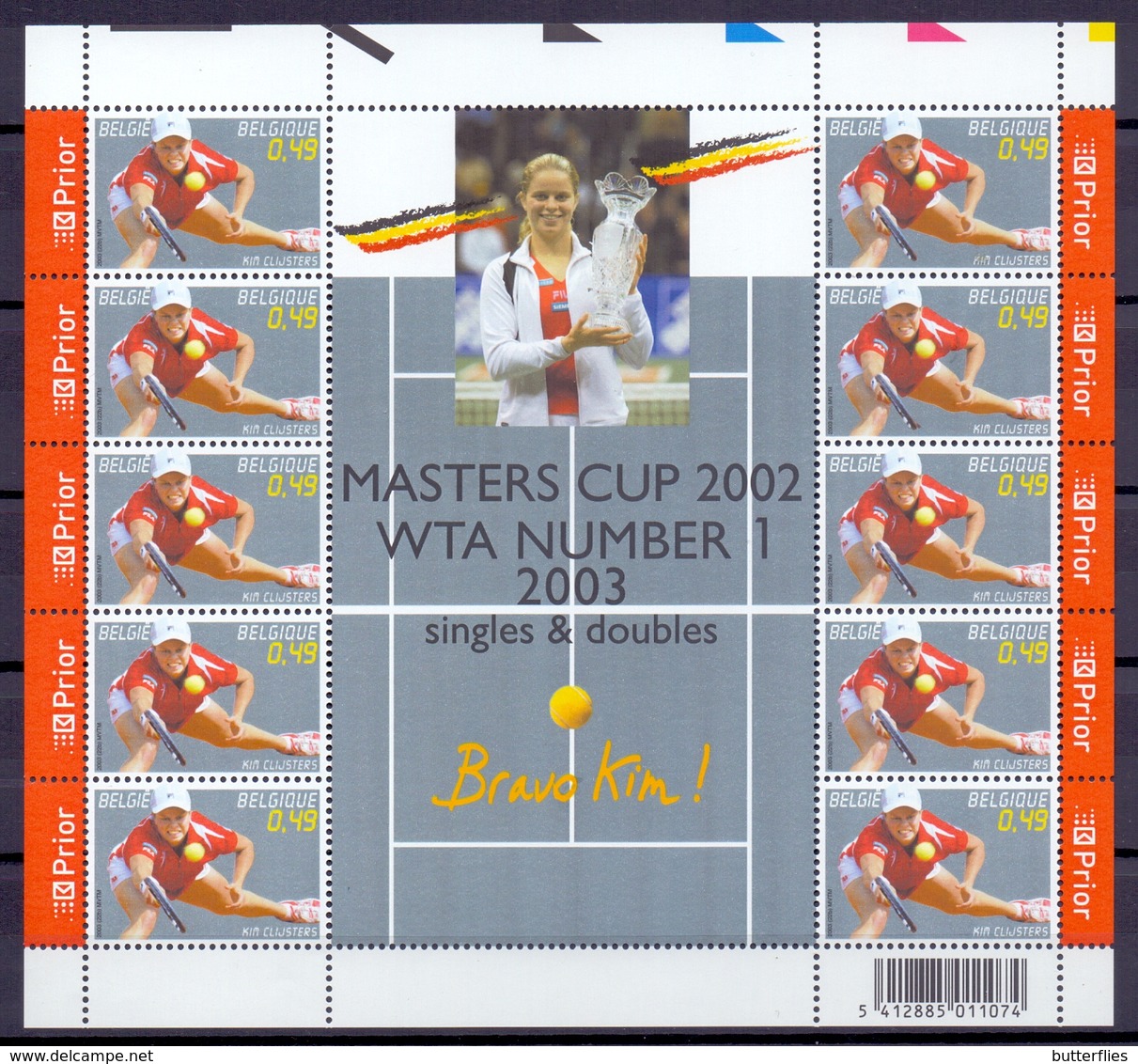 Belgie - 2003 - OBP - ** 3225/26  - Justine Henin - Kim Klijsters ** 2 Scans - Ongebruikt