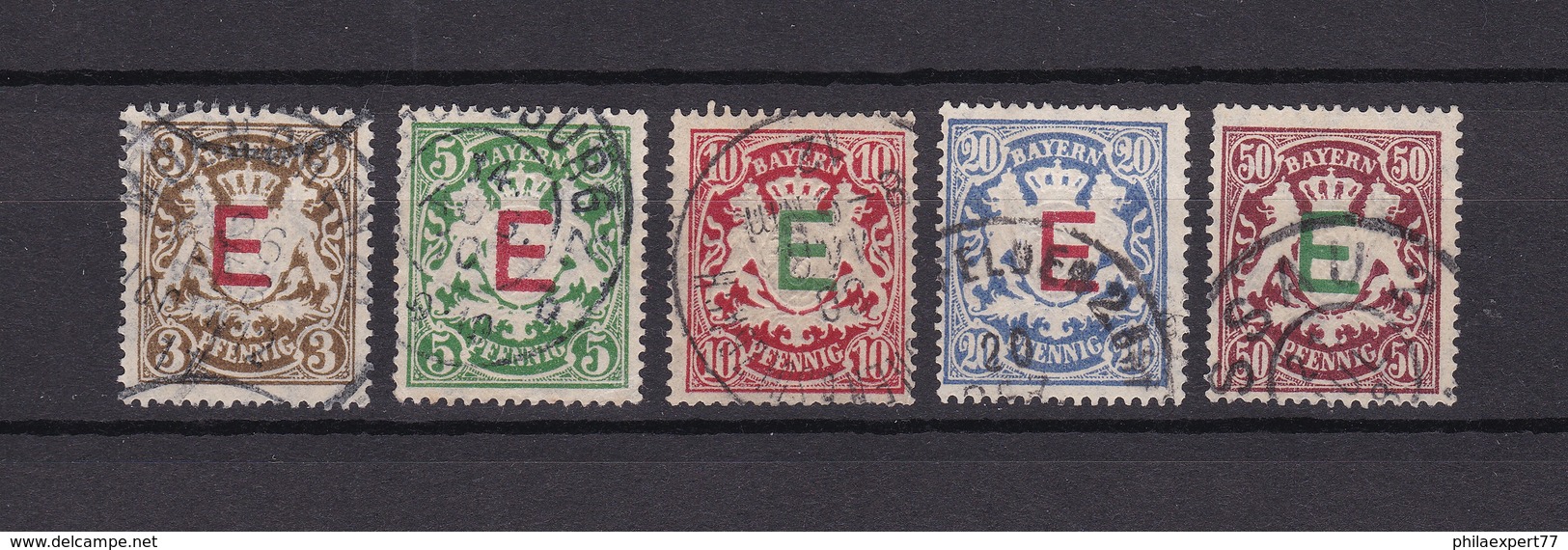 Bayern - 1908 - Dienstmarken - Michel Nr. 1/5 - Gest. - Sonstige & Ohne Zuordnung