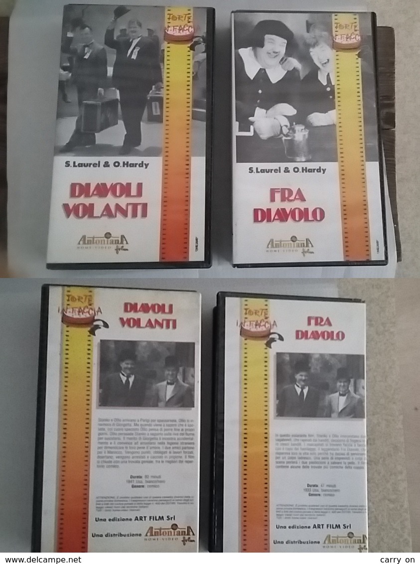 Lotto 2 Videocassette VHS Stalio E Ollio - Komedie