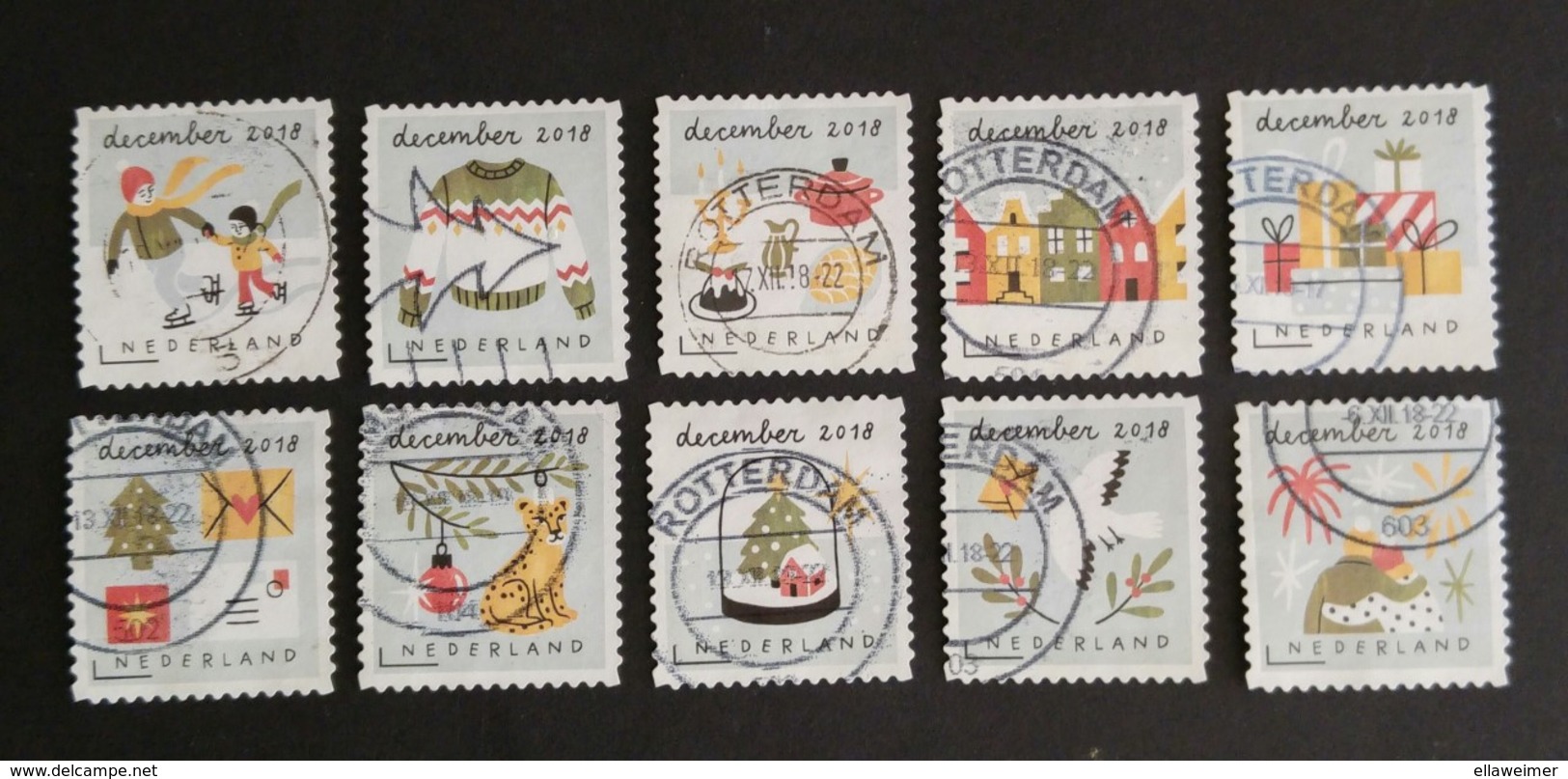 Nederland/Netherlands - Serie Kerstzegels 2018 (gestempeld/used) - Usati