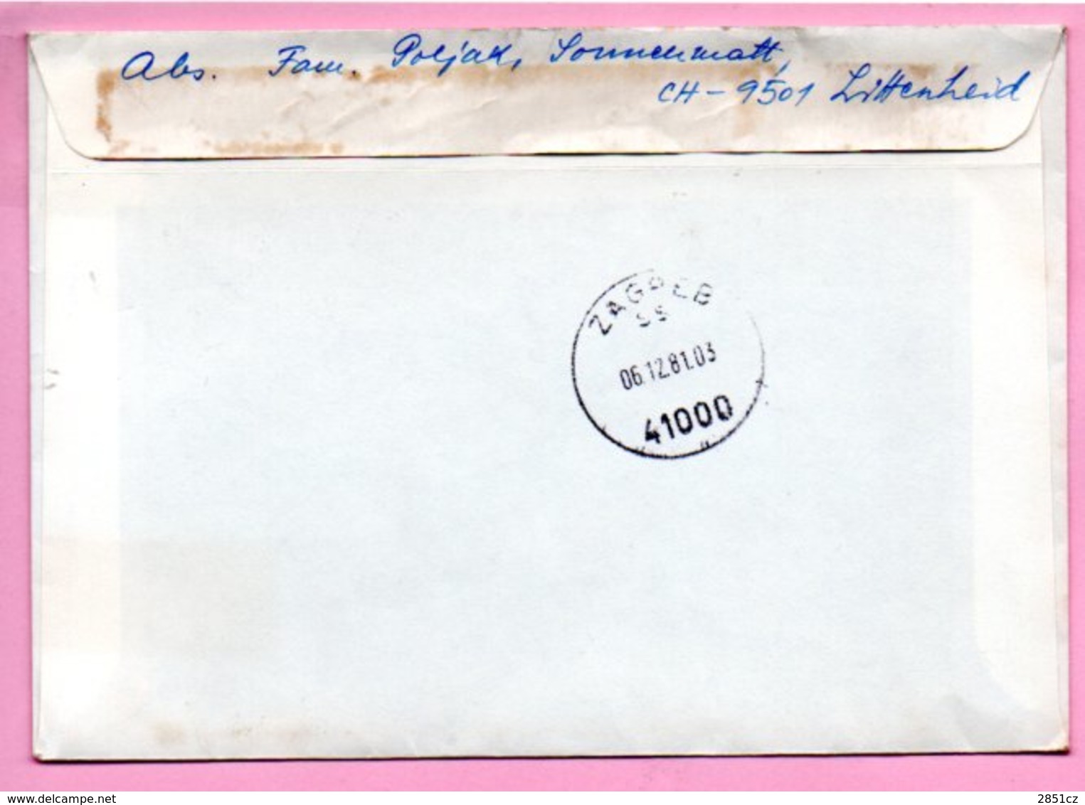 Letter - Frauenfeld 4.12.1981., Switzerland (Helvetia) To Zagreb, 6.12.1981., Yugoslavia, Registrated / Expres Letter - Andere & Zonder Classificatie
