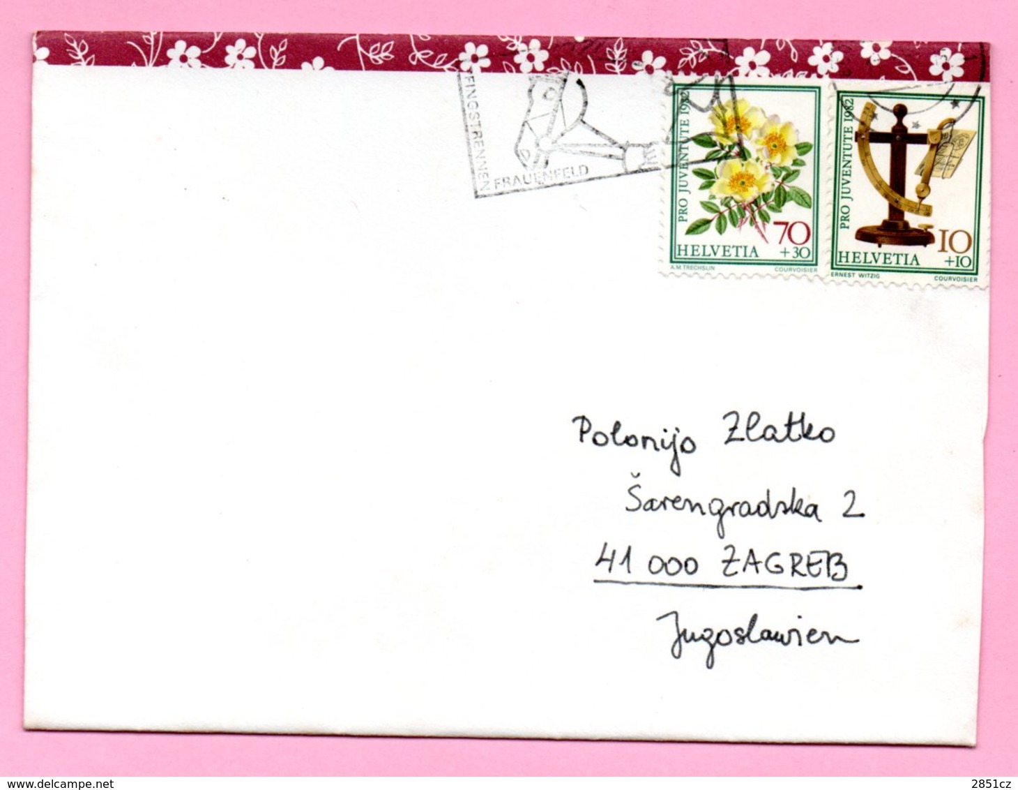 Letter - Stamp Pro Juventute / Postmark 1982., Switzerland (Helvetia) - Otros & Sin Clasificación