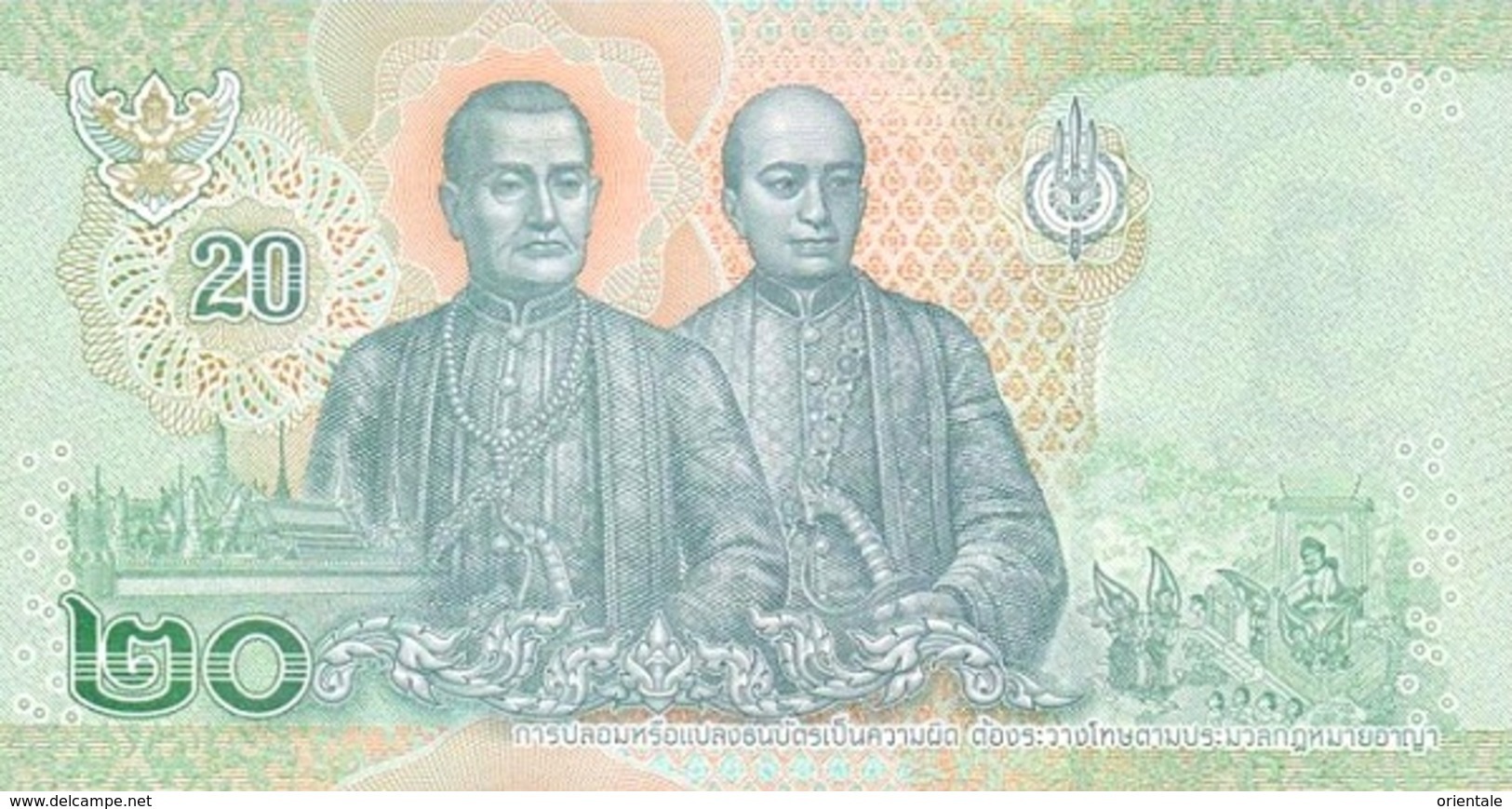 THAILAND P. 135b 20 B 2018 UNC - Tailandia