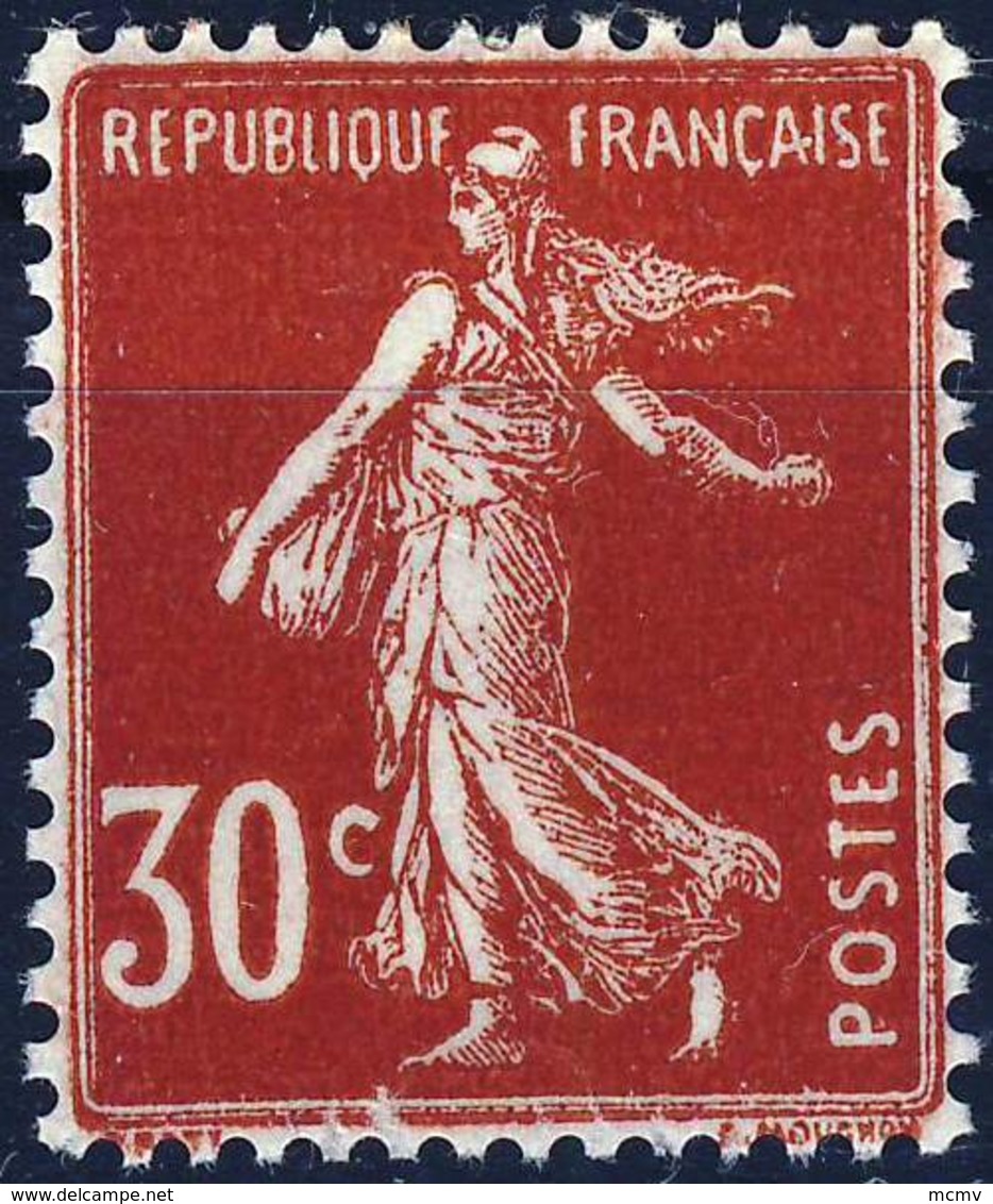 360 IIA  Semeuse Camée 30C Rouge Foncé  N* Avec Trace Charnière - 1906-38 Semeuse Camée