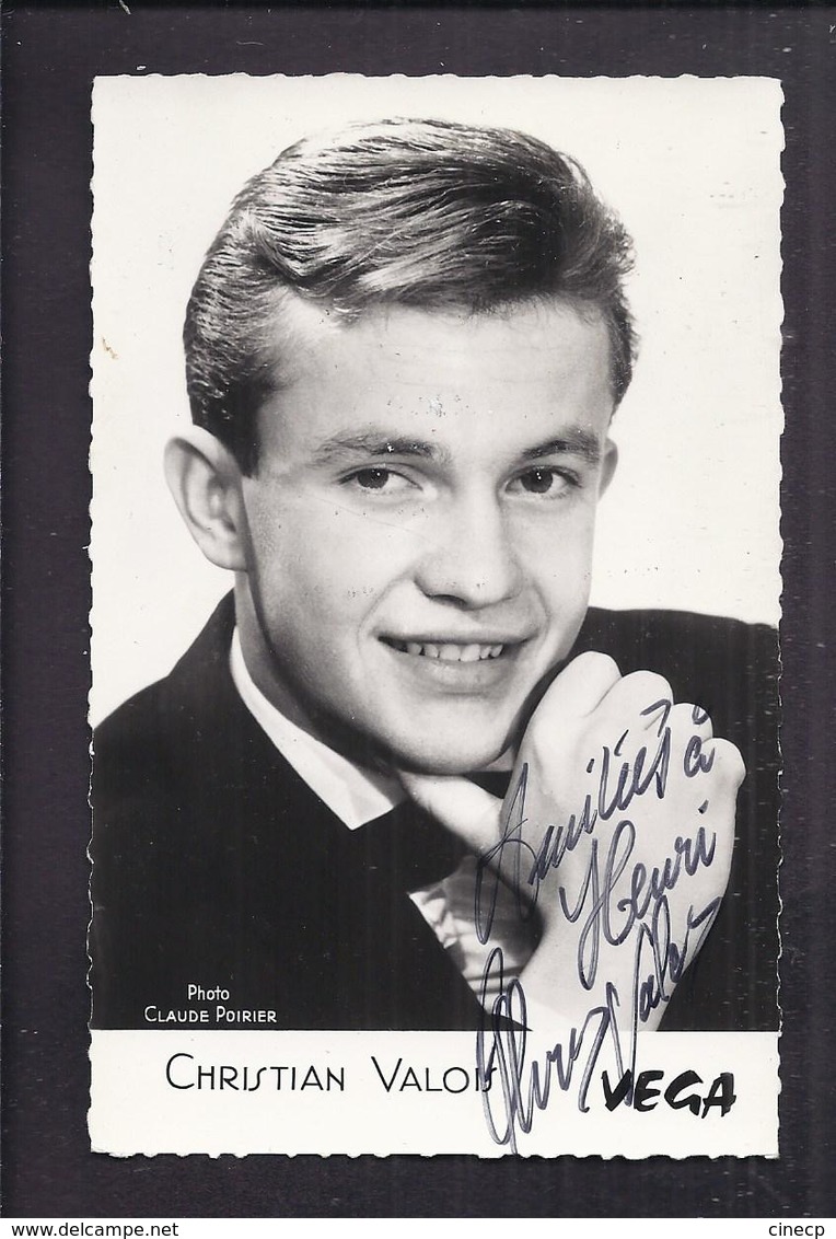 AUTOGRAPHE ORIGINAL CHANTEUR CHRISTIAN VALOIS SUR PROGRAMME DISQUE VEGA Format Carte Postale - Sonstige & Ohne Zuordnung