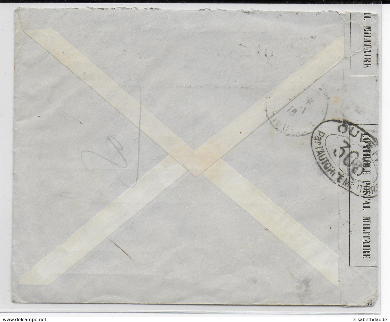 1916 - GRECE - ENVELOPPE RECOMMANDEE Avec CENSURE FRANCAISE SUP De ATHENES => PARIS - Cartas & Documentos