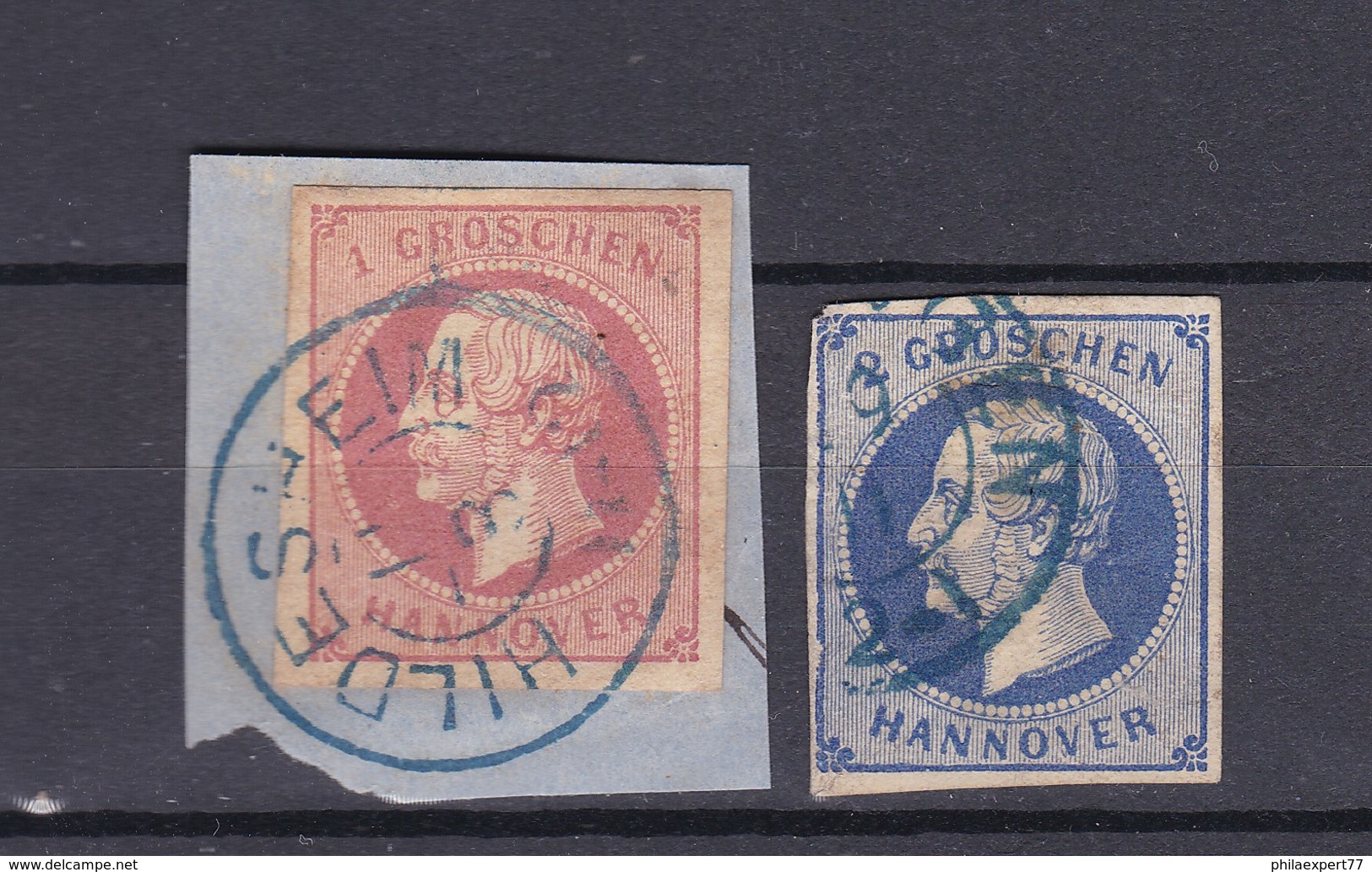 Hannover - 1859 - Michel Nr. 14/15 - Gest. - 60 Euro - Hannover